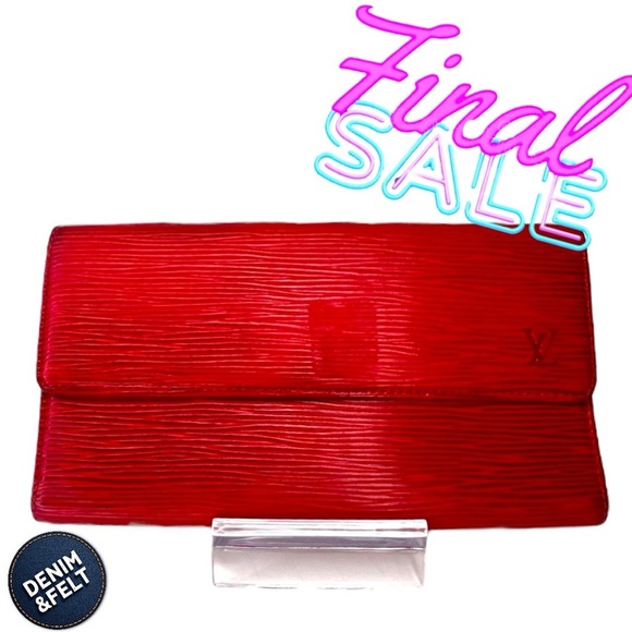 ❤️LOUIS VUITTON Red Epi Porte Tresor International Long Wallet | PRELOVED❤️‼️ - Picture 1 of 13